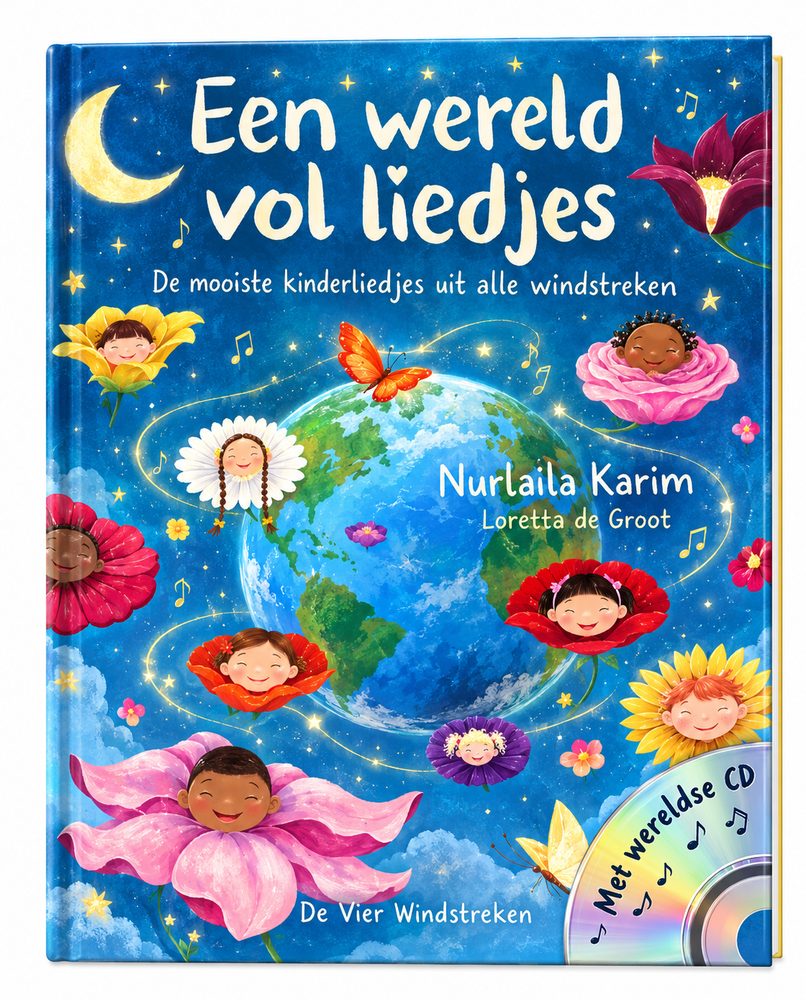 Voorkant van het boek Een wereld vol liedjes, met cd